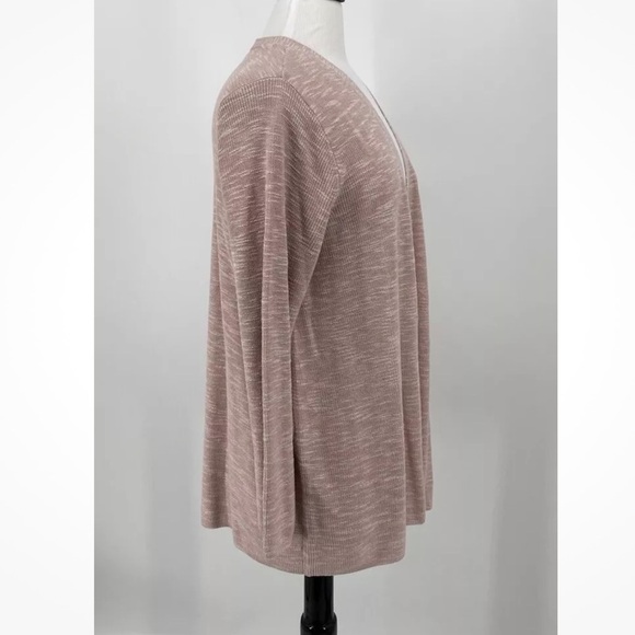J. Jill XL Linen Blend Open Front Longline Cardigan Sweater NEW in Rose Quartz - Picture 2 of 7